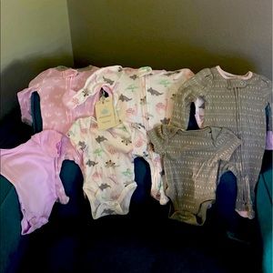 Cloud island newborn girl sleeper set